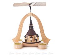 Piramide Con con Sua Chiesa Coro E Turmbläsern Luci da Tè 23cmx26cmx20, 5cm