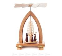 Piramide Con Coro, per Candele D=14mm Bxhxt 19 Cmx25 Cmx19 CM Nuovo Erzgebirge