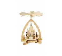 Piramide con la chiesa de Dresda, 19 cm di altezza, originale M.. RG 16313 nuovo