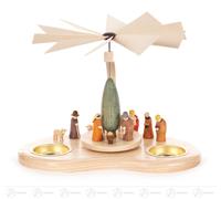 Piramide Con Natività Di Cristo, Pastore E Re Per Candele BxHxT 21cmx15cmx17cm