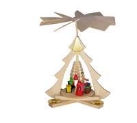Piramide da Tavolo Babbo Natale Con Ferrovia Bxhxt 21x26x22, 5cm Nuovo Tischdeko