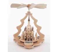 Piramide da Tavolo Coro Nero Con Chiesa di Nostra Signora Hxlxb 26x26x27cm Nuovo