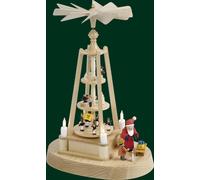 Piramide da Tavolo Illuminato Minipyramide Arte Popolare Erzgebirge Nuovo 08088
