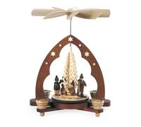 Piramide di Natale bambini dell'inverno, 1 piano, 28cm di altez.. MU 10216 nuovo