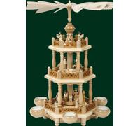 Piramide da Tavolo Nascita di Cristo Tealight 2 Piani Erzgebirge Nuovo 16702