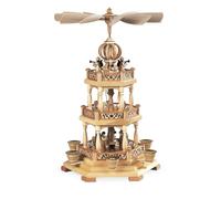 Piramide Da Tavolo Storia Sacra Con Angelo 2 Piani Naturale (LxBxH): 30x27x44cm