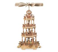 Piramide Da Tavolo Storia Sacra Con Angelo 3 Pezzi Naturale (LxBxH): 33x29x55cm