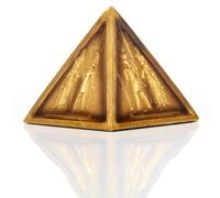 Piramide Decorata con Geroglifici in Resina, 8 x 8 x 8 cm
