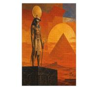 Piramide del Sole di Horus Puzzle 1000 Pezzi in Legno, Gioco Mentale | Paesaggio desertico, Mitologia dell'antico Egitto, Antica arte egizia, Struttura in Legno, Sfida Puzzle, Gioco Mentale