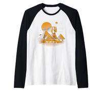 Piramide della Sfinge dell'Egitto Design Piramidi di Giza Souvenir Maglia con Maniche Raglan