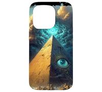 Piramide dell'occhio che vede tutti - Arte misteriosa antica Custodia per iPhone 15 Pro