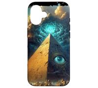 Piramide dell'occhio che vede tutti - Arte misteriosa antica Custodia per iPhone 16