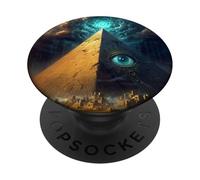 Piramide dell'occhio che vede tutti - Arte misteriosa antica PopSockets PopGrip Adesivo