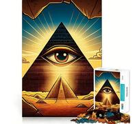Piramide dell'Occhio Onniveggente,puzzle da 1000 pezzi per ragazzi,stimolante per le capacità cognitive,divertente,con chiusura ermetica e pezzi che non si staccano,un modo coinvolgente per passare