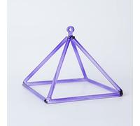 Piramide Di Canto Di Cristallo Di Meditazione, Strumento Musicale Di Guarigione Perfetta, For Buddista, Yoga, Riduzione Dello Stress, Con Percussore Di Cristallo (Color : Purple_8 Inch)