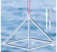 Piramide di canto di cristallo di quarzo, Mokaba Merkaba for la terapia del suono Meditazione Yoga Chakra Meditazione Preghiera curativa(8 inch)