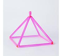 Piramide Di Canto Di Cristallo, Suono Eccellente For La Meditazione Curativa, Con Attaccante Della Campana Di Canto Di Cristallo, For Buddista, Yoga, Riduzione Dello Stress (Color : Pink_9 Inch)