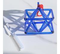 Piramide di canto in cristallo di quarzo indaco trasparente Mokaba Merkaba, strumento musicale di guarigione dei chakra perfetto, for la meditazione di guarigione del suono, regalo yoga for la preghie