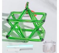 Piramide di canto in cristallo di quarzo verde Mokaba Merkaba, strumento musicale curativo for i chakra perfetti, for la meditazione curativa, lo yoga(6 inch+bag)