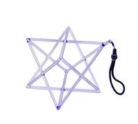 Piramide di canto in cristallo Merkaba trasparente e colorato | Quarzo Chakra for la guarigione del suono e la meditazione 5-10 pollici(10inch)