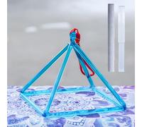Piramide di cristallo canterino Piramide di cristallo canterino in quarzo blu trasparente Strumento musicale curativo for la meditazione curativa del suono Accessori(9 inch)