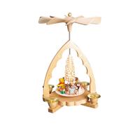 Piramide di Natale figli di orsi che giocano, 19 cm di altezza, originale Mon...