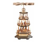 Piramide di Natale storia sacra, 3 piani, 58 cm di altezza, illuminata e cond...