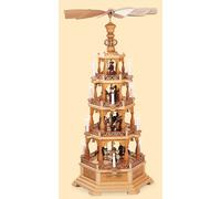 Piramide di Natale storia sacra, 4 piani, altezza 120 cm, illum.. MU 10084 nuovo