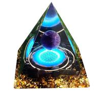 Piramide di per energia positiva elegante sfera di di ametista piramidi di orgonite per alleviare lo stress meditazione curativa attrarre ricchezza e fortuna.