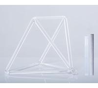 Piramide di quarzo cristallo trasparente da 5-12 pollici/Mokaba/Merkaba, supporto angolare for riduzione dello stress Strumento a percussione ForSound Therapy Meditation Yoga A(9 inch)