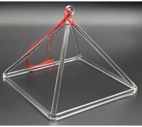 Piramide di quarzo di cristallo trasparente 6-12 pollici Mokaba Merkaba for la meditazione di guarigione del suono Terapia del suono Yoga Chakra Meditazione Guarigione A(6 inch)