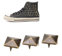 Piramide di Rivetti 100 Pezzi Rivetti Punk a Piramide Quadrata 4 Borchie in Metallo con Artigli per Braccialetti Abbigliamento Scarpe Borsa (#12)