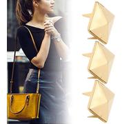 Piramide di Rivetti 100 Pezzi Rivetti Punk a Piramide Quadrata 4 Borchie in Metallo con Artigli per Braccialetti Abbigliamento Scarpe Borsa (#3)