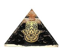 Piramide di shungite e orgonite per campi elettromagnetici e energia negativa | Piramide di orgoni organiti di cristallo naturale (Hamsa)