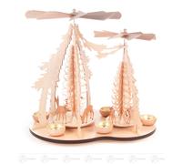Piramide Doppia Con Cervi, per Luci da Tè Bxhxt 37 cmx35,5 cmx26 CM Nuovo