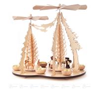 Piramide Doppia Con Waldleuten E Cervi, per Lumini Bxhxt 37 cmx35,5 cmx26 CM