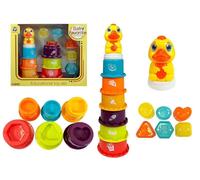 Piramide educativa per bambini con tazze e paperella