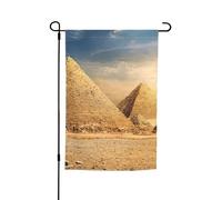 Piramide egiziana nel deserto stampa bandiere da giardino resistenti allo sbiadimento bandiera per tutte le stagioni decorazione esterna cortile per portici