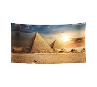Piramide egiziana nel deserto stampa eventi interni ed esterni riutilizzabile facile da appendere festivo festa banner decorazione vacanza