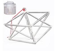Piramide Merkaba in cristallo di quarzo otticamente trasparente for la guarigione del suono e la meditazione yoga, strumento musicale con custodia for il trasporto, corda e mazza(6inch)