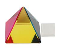 Piramide Mintgenerhness Iridescente Suncatcher color arcobaleno in vetro prisma piramide ornamento da scrivania per la fotografia Meditazione e guarigione Ideale per la casa e (50 mm)
