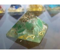 PIRAMIDE ORGONE orgonite AVVENTURINA VERDE MANDALA 4 CHAKRA ANAHATA CD EBOOK
