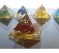 PIRAMIDE ORGONE orgonite DIASPRO ROSSO MANDALA 1 CHAKRA radice MULADHARA + EBOOK