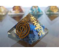 PIRAMIDE ORGONE orgonite LAPISLAZZULO REIKI 6 CHAKRA AJNA + CD EBOOK energia bio