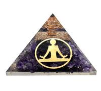 Piramide orgonica di ametista per protezione da campi elettromagnetici e energia negativa - Piramide di cristallo di ametista naturale (Buddha)
