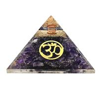 Piramide orgonica di ametista per protezione da campi elettromagnetici e energia negativa - Piramide di cristallo di ametista naturale (OM olistica - piccola)