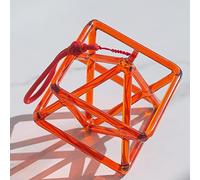 Piramide Tibetana Di Cristallo, Strumento Musicale Curativo Perfetto For I Chakra, Con Percussore For Campane Tibetane In Cristallo, For La Meditazione Curativa(Orange,5 Inch)