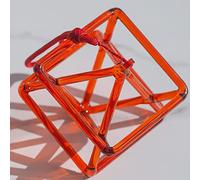 Piramide Tibetana In Cristallo Arancione, Con Percussore For Campane Tibetane In Cristallo, For Accessori For La Meditazione Curativa Del Suono(5 Inch)