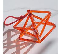 Piramide Tibetana In Cristallo Arancione, Suono Eccellente, Con Percussore For Campane Tibetane In Cristallo, For Accessori For La Meditazione Curativa(6 Inch)