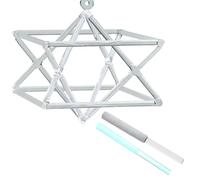 Piramide tibetana in cristallo di quarzo, strumento musicale perfetto for la guarigione dei chakra, con due tipi di campane tibetane in cristallo, regalo for meditazione yoga e terapia del suono(10 in